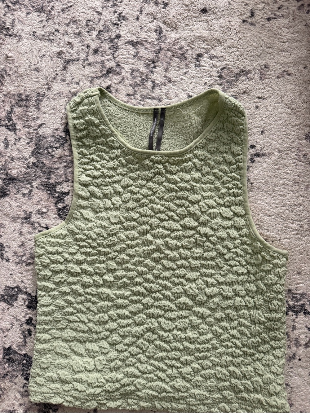 Anthropologie Light Green Textured Sleeveless Tank